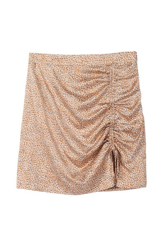 Lilou Leopard print shirred skirt - us.meeeshop