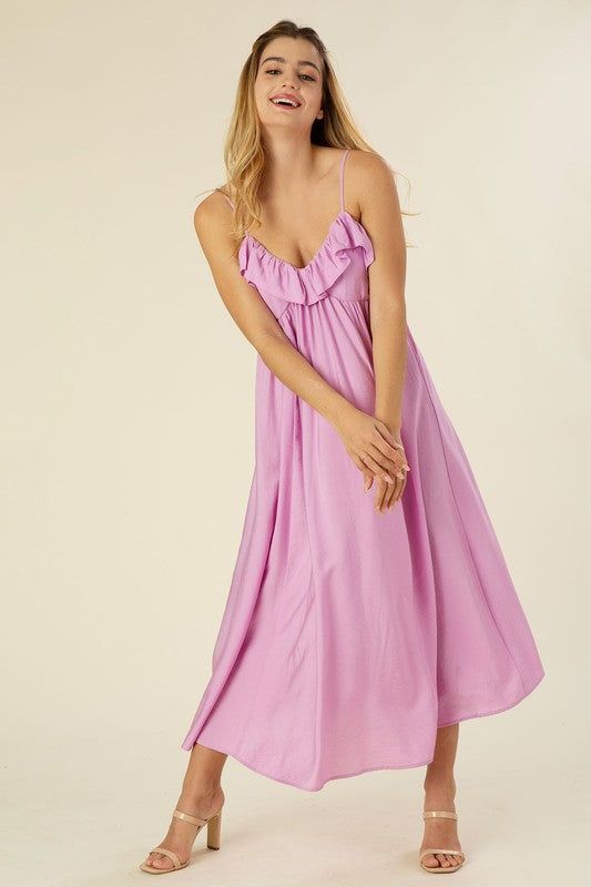 Women's Lilou Maxi dress with ruffles - us.meeeshop