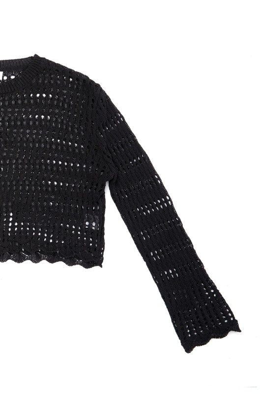 Women's Lilou Mesh knit crop - us.meeeshop