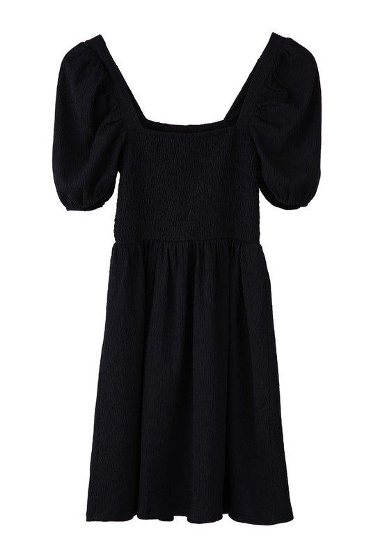 Women's Lilou Puff sleeved smocked dress - us.meeeshop