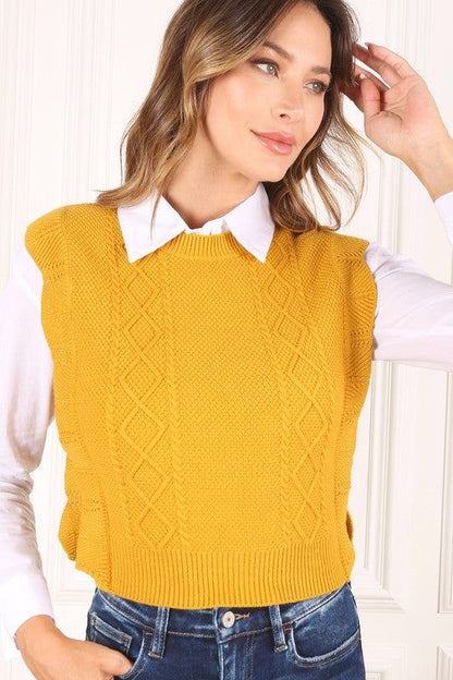 Women's Lilou Ruffle sweater vest - us.meeeshop