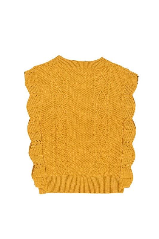 Women's Lilou Ruffle sweater vest - us.meeeshop