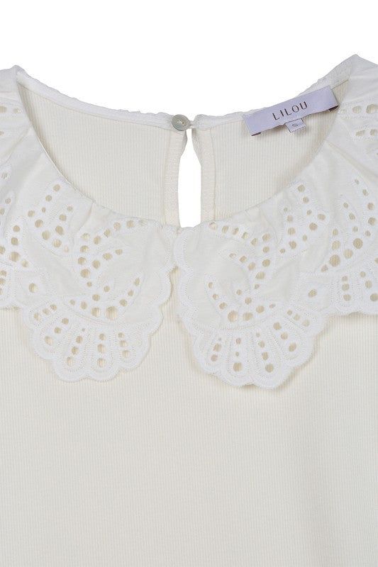 Lilou | SS crochet top - us.meeeshop