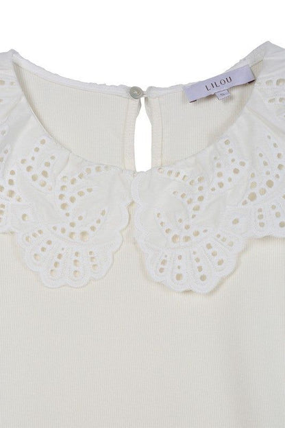 Lilou | SS crochet top - us.meeeshop