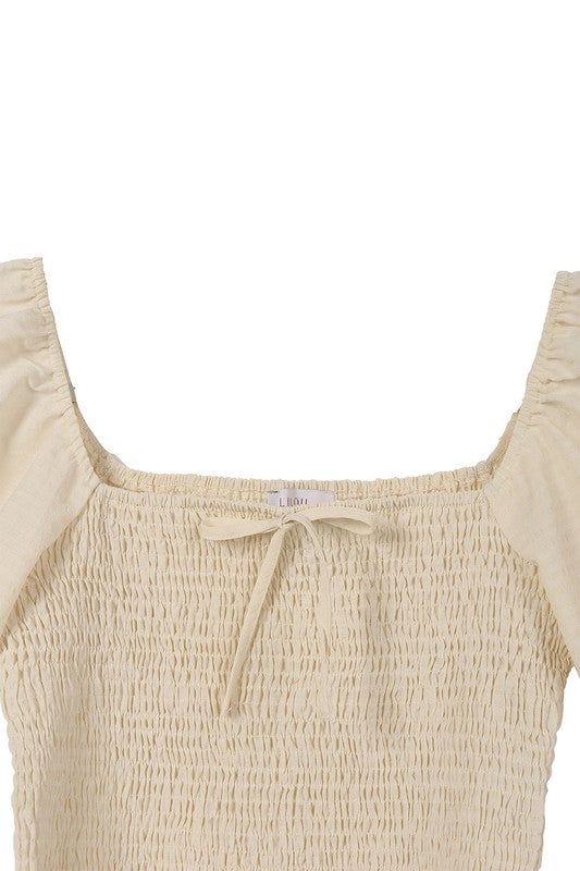 Women's Lilou | SS smocked top - us.meeeshop