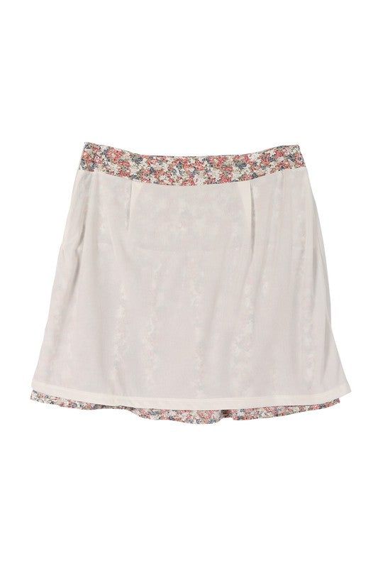 Lilou Shirred floral skirt - us.meeeshop