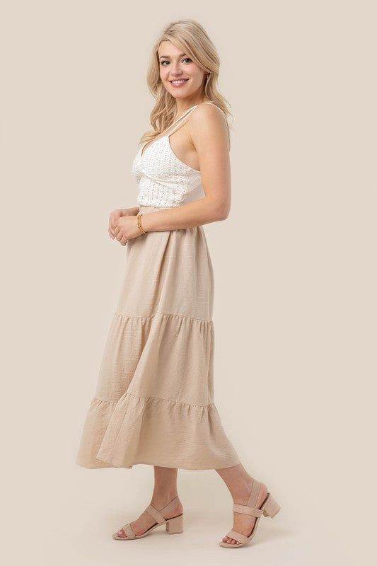 Lilou Tiered maxi skirt - us.meeeshop