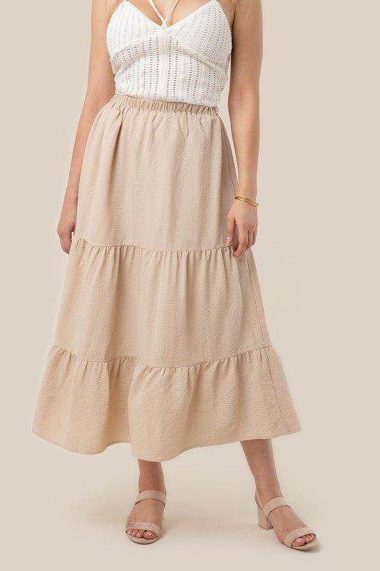 Lilou Tiered maxi skirt - us.meeeshop