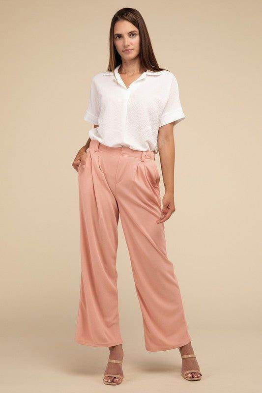 Lilou Waffle Trouser Pants - us.meeeshop