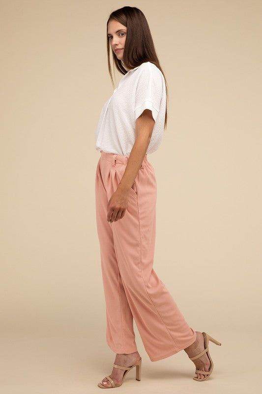 Lilou Waffle Trouser Pants - us.meeeshop