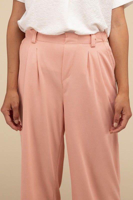 Lilou Waffle Trouser Pants - us.meeeshop