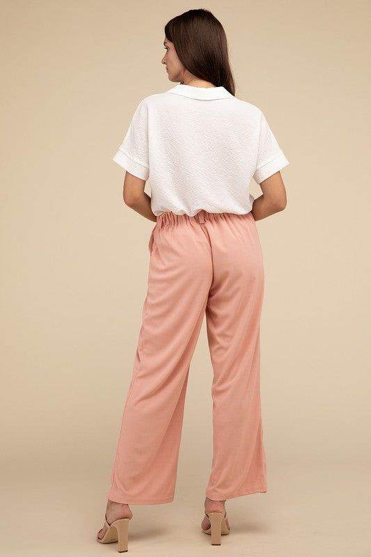 Lilou Waffle Trouser Pants - us.meeeshop