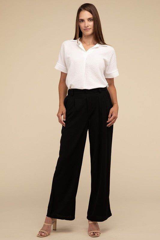 Lilou Waffle Trouser Pants - us.meeeshop