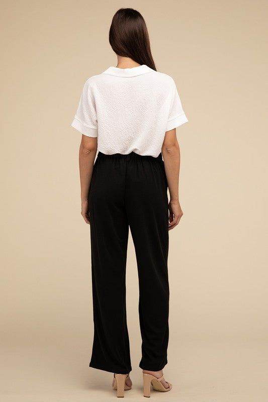 Lilou Waffle Trouser Pants - us.meeeshop