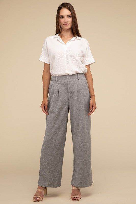 Lilou Waffle Trouser Pants - us.meeeshop