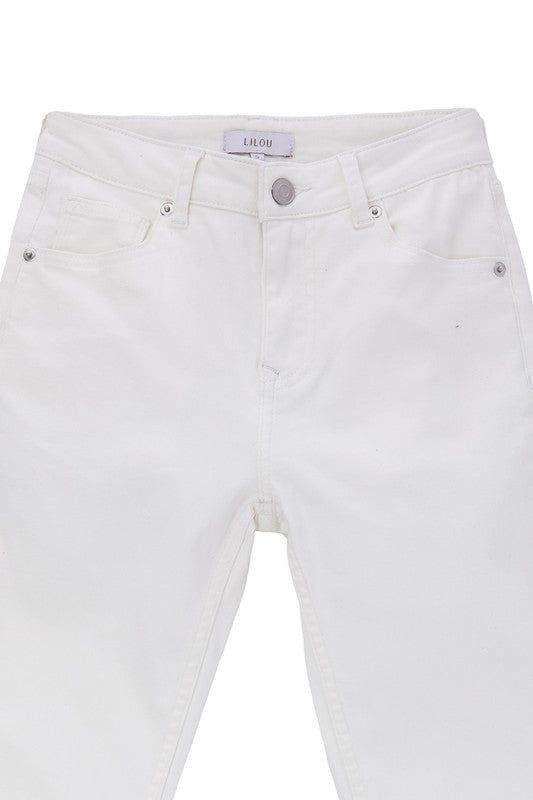 Lilou White skinny jeans - us.meeeshop