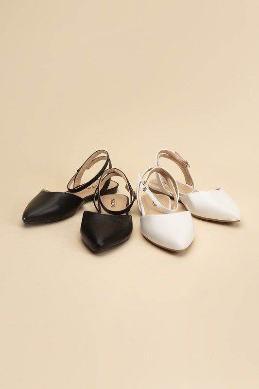 Linden-S Ankle Strap Flats - us.meeeshop