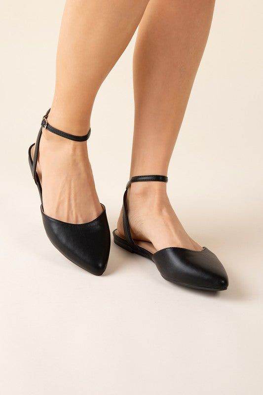 Linden-S Ankle Strap Flats - us.meeeshop