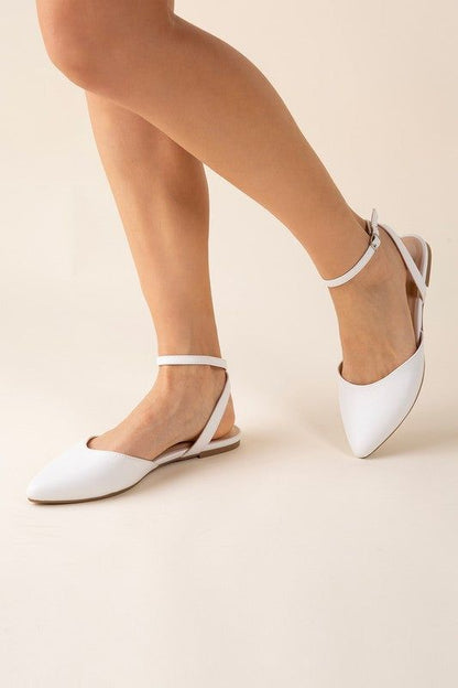 Linden-S Ankle Strap Flats - us.meeeshop