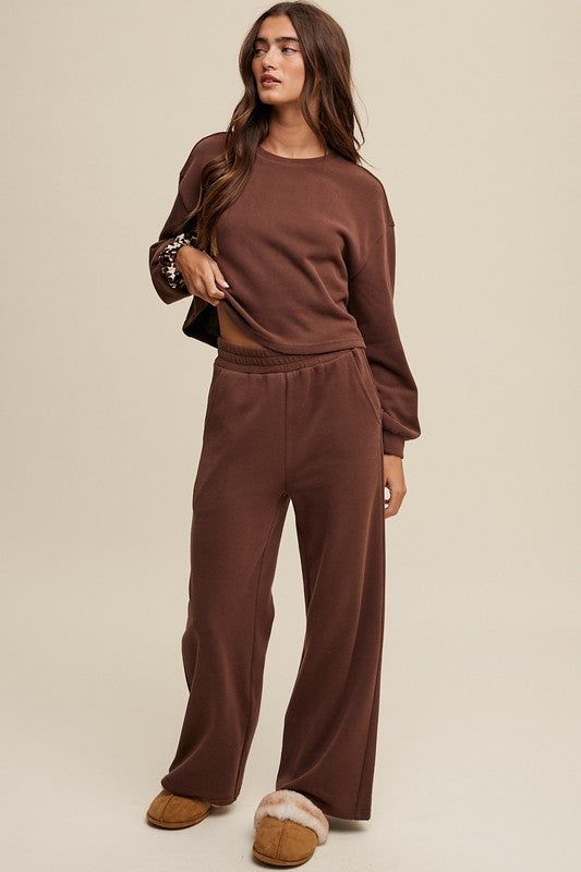 Listicle Knit Sweat Top and Pants Athleisure Lounge Sets us.meeeshop - 