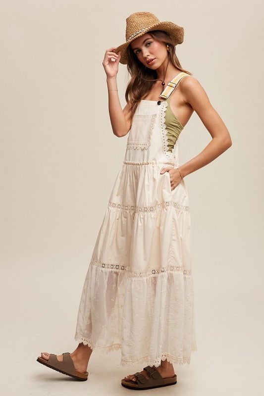 Listicle Laced and Tiered Romantic Overall Maxi Dress us.meeeshop - 