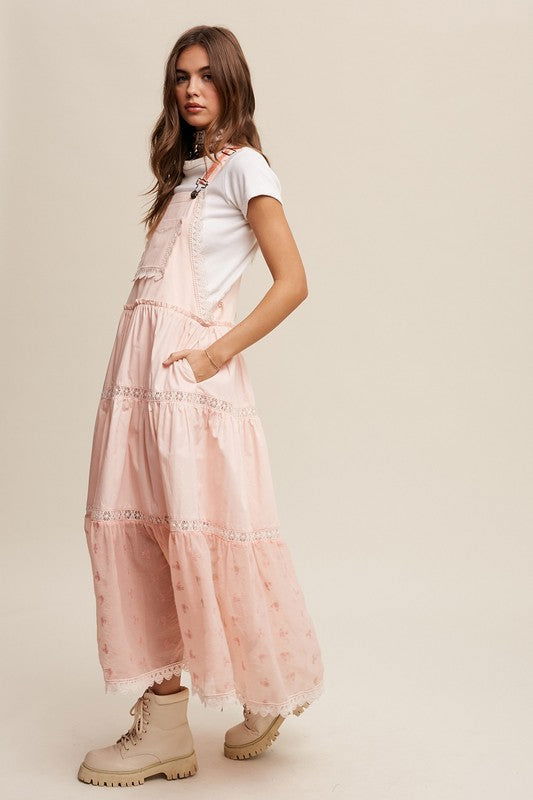 Listicle Laced and Tiered Romantic Overall Maxi Dress us.meeeshop - 