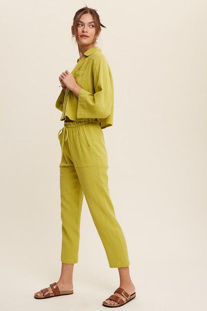 Listicle | Long Sleeve Button Down and Long Pants Sets us.meeeshop - 