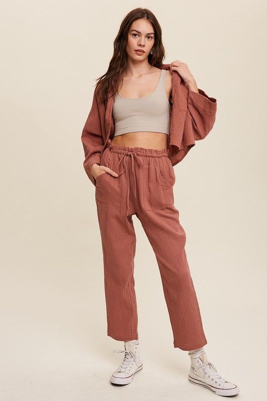 Listicle | Long Sleeve Button Down and Long Pants Sets us.meeeshop - 