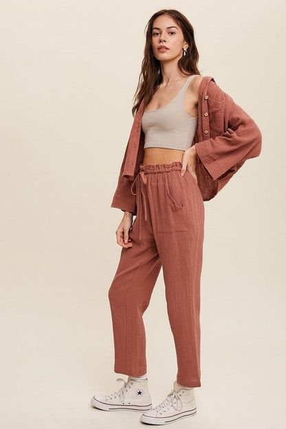 Listicle | Long Sleeve Button Down and Long Pants Sets us.meeeshop - 