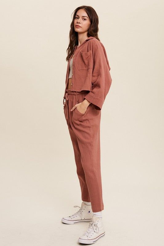 Listicle | Long Sleeve Button Down and Long Pants Sets us.meeeshop - 