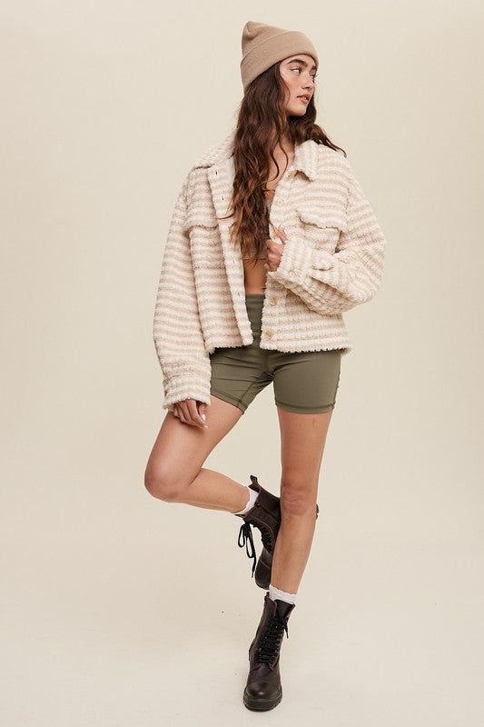 Listicle | Plaid Fleece Shacket us.meeeshop - 