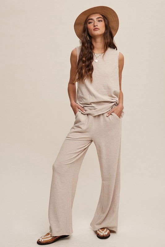 Listicle Soft Knit Tank and Sweat Pant Set us.meeeshop - 