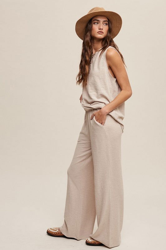 Listicle Soft Knit Tank and Sweat Pant Set us.meeeshop - 