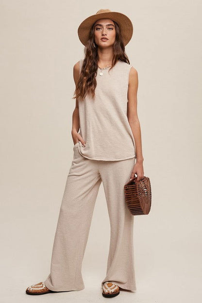 Listicle Soft Knit Tank and Sweat Pant Set us.meeeshop - 