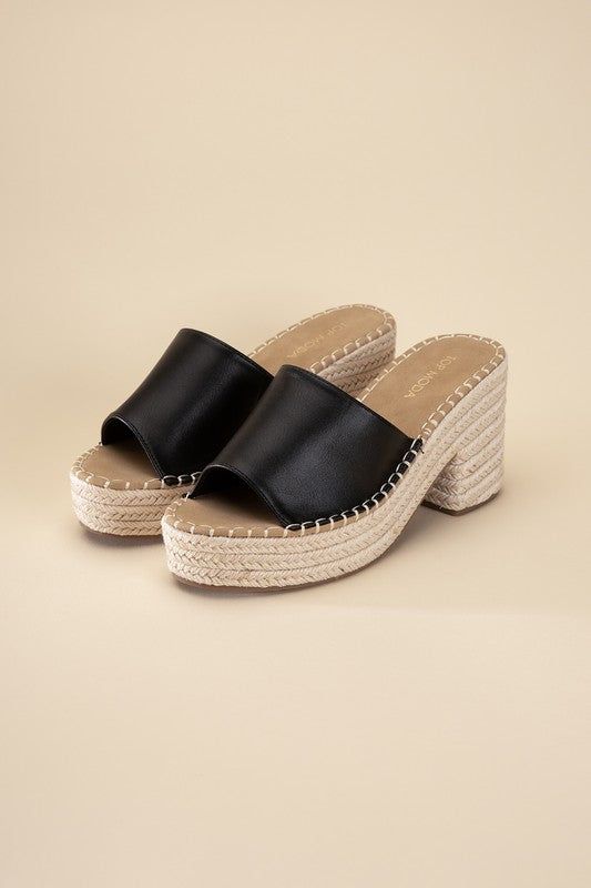 Lock-1 Espadrille Mule Heels - us.meeeshop