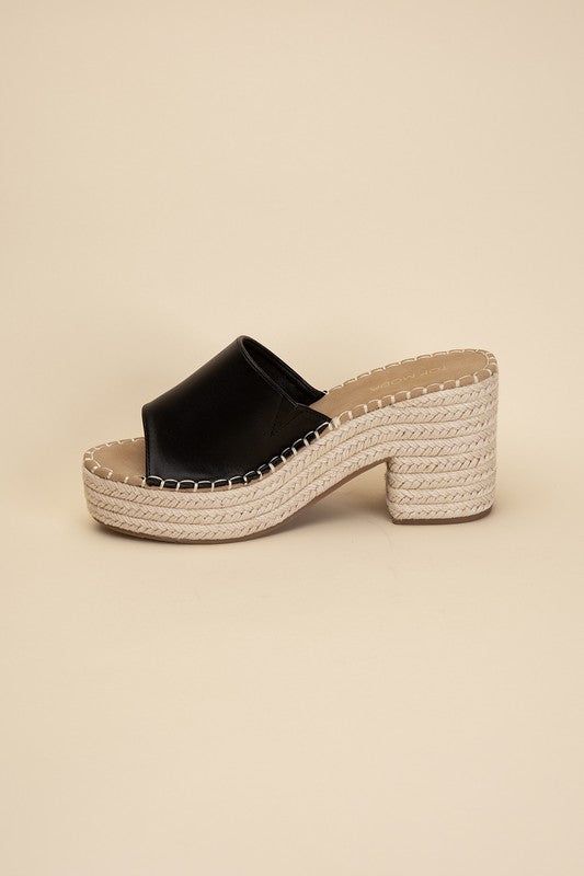 Lock-1 Espadrille Mule Heels - us.meeeshop