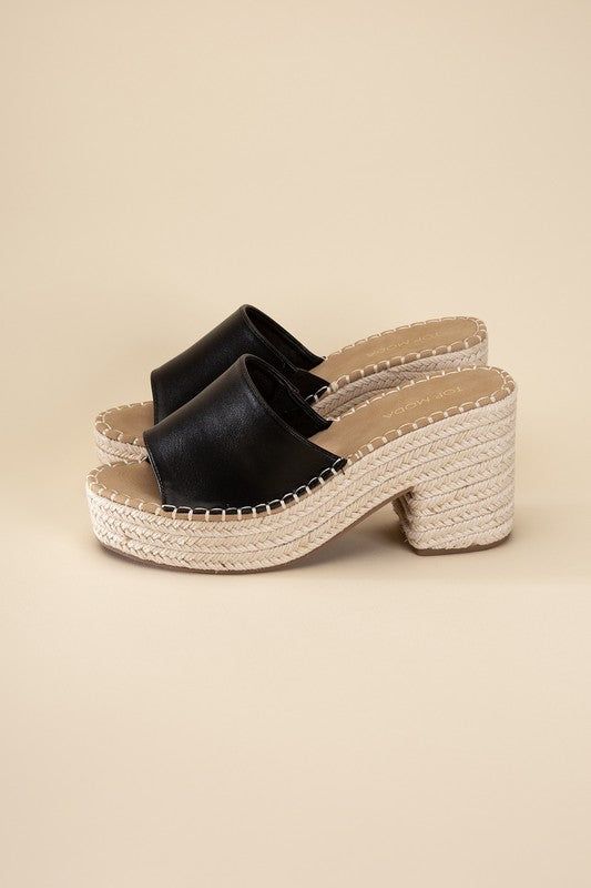 Lock-1 Espadrille Mule Heels - us.meeeshop