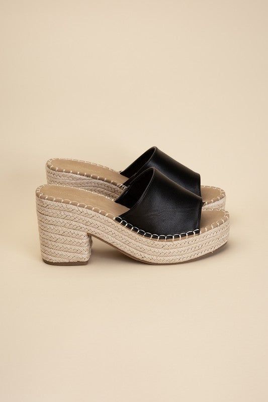 Lock-1 Espadrille Mule Heels - us.meeeshop