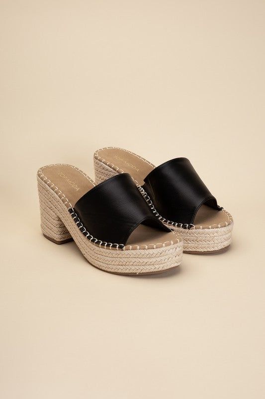 Lock-1 Espadrille Mule Heels - us.meeeshop