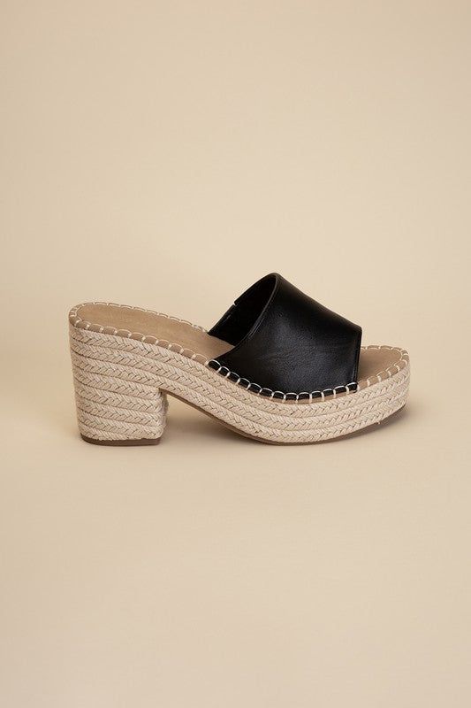 Lock-1 Espadrille Mule Heels - us.meeeshop