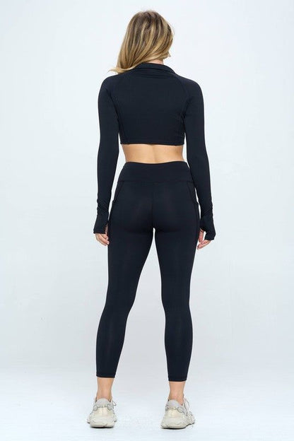 Long Sleeve Activewear Set Top and Leggings us.meeeshop - 