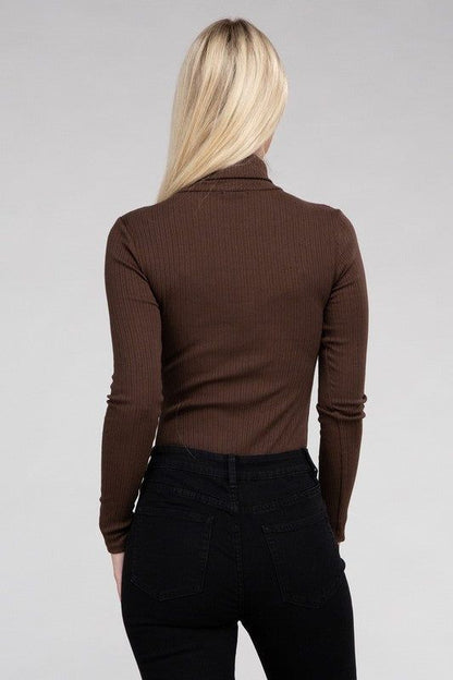 Women's Long-Sleeve Turtleneck Bodysuit - us.meeeshop