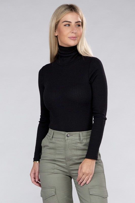 Women's Long-Sleeve Turtleneck Bodysuit - us.meeeshop