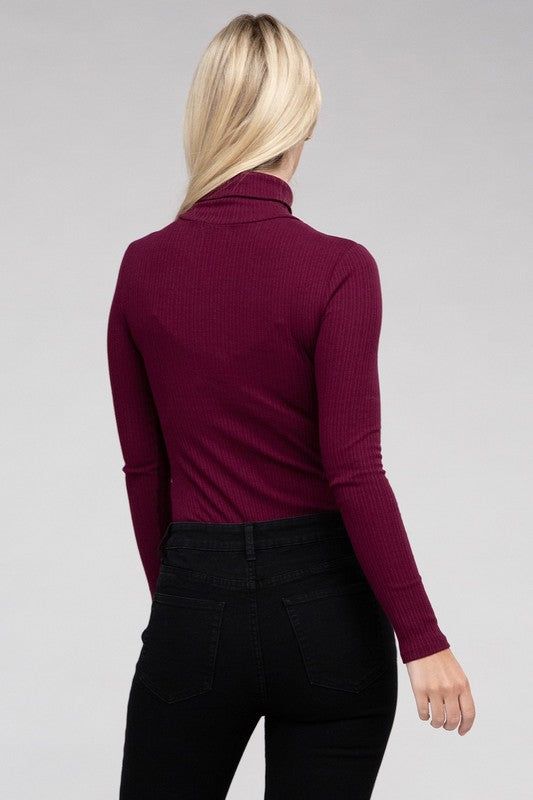 Women's Long-Sleeve Turtleneck Bodysuit - us.meeeshop