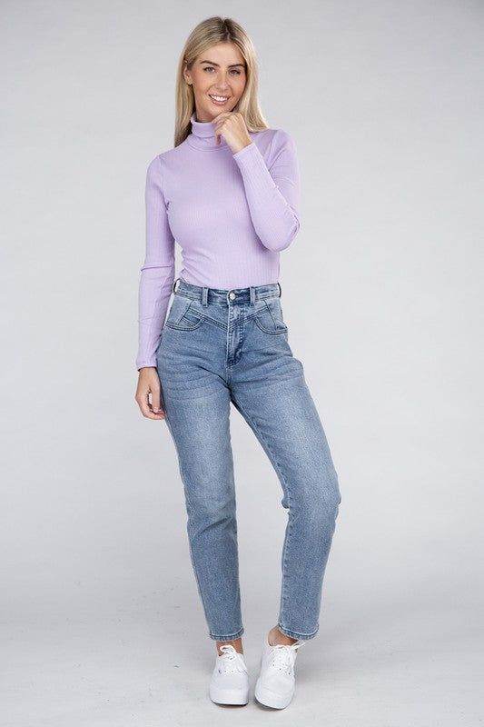 Long-Sleeve Turtleneck Bodysuit - us.meeeshop