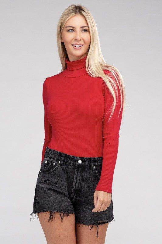 Long-Sleeve Turtleneck Bodysuit - us.meeeshop