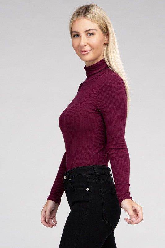 Long-Sleeve Turtleneck Bodysuit - us.meeeshop