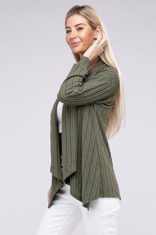 Long Sleeve Open Front Cardigan - us.meeeshop