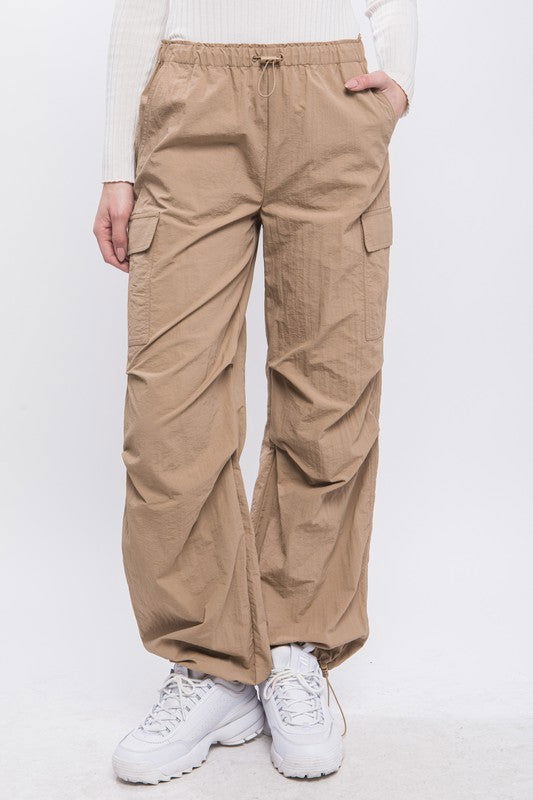 Love Tree Loose Fit Parachute Cargo Pants - us.meeeshop