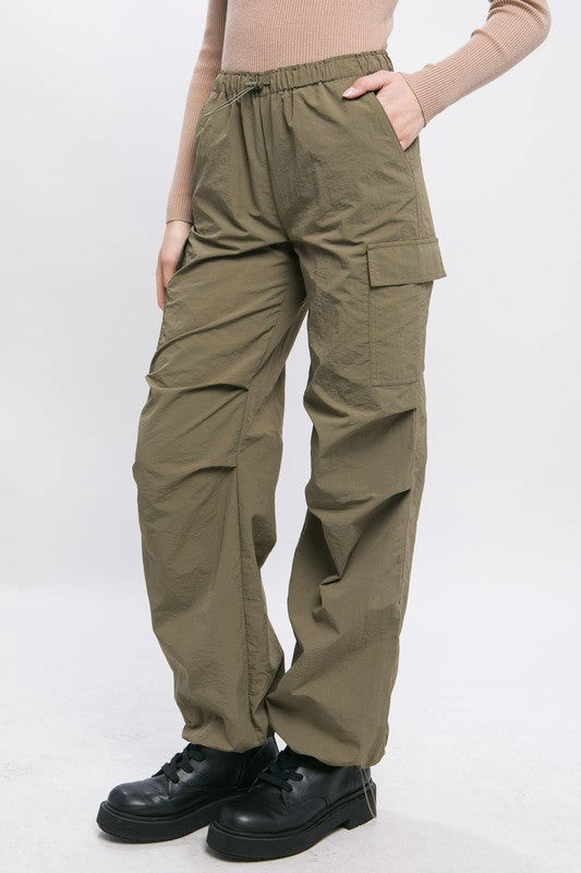 Love Tree Loose Fit Parachute Cargo Pants - us.meeeshop